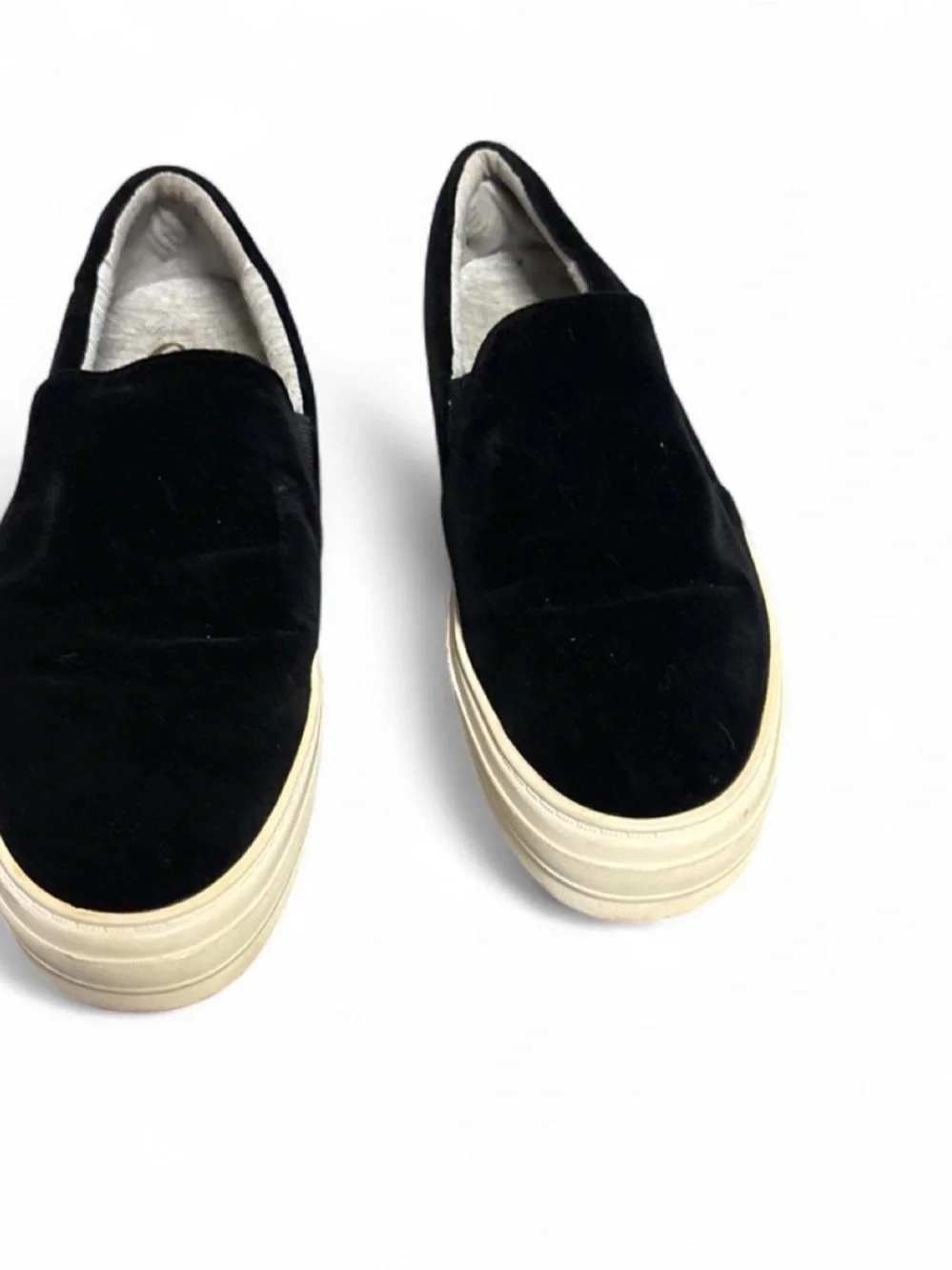 Nine West Black Suede Slip-On Platform Loafers / Sneakers - Women Size 8